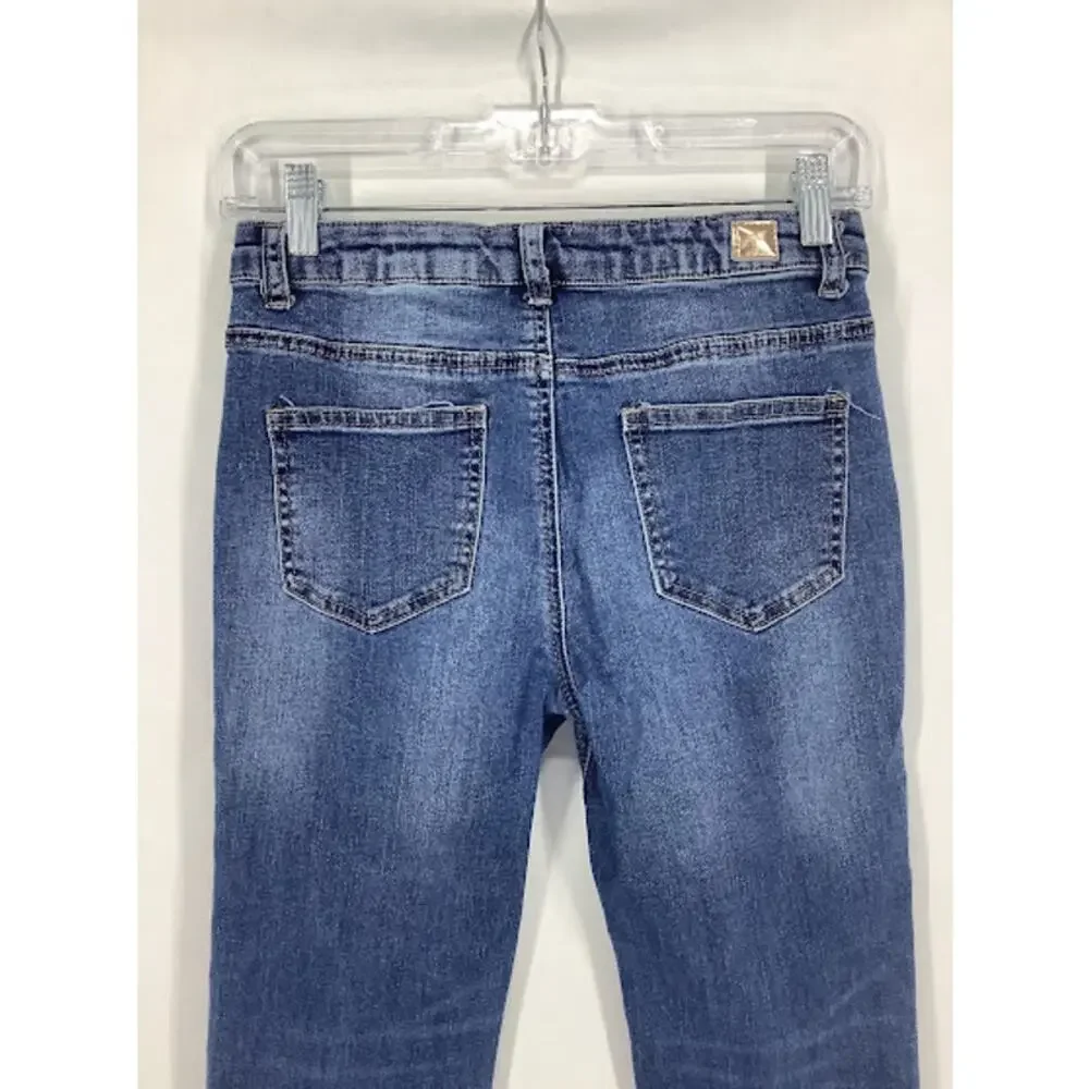 Kid Pik Girl's Medium Wash Denim Blue Skinny Jeans Kids Youth Size 14